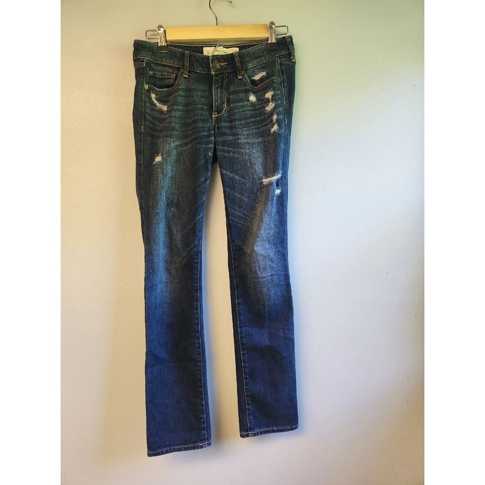 Abercrombie & Fitch New York‎ Women's distressed The A&F Skinny size 0 25 dark